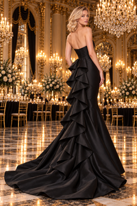 Jovani - 53235 - Strapless Mermaid Gown with Ruffle Back