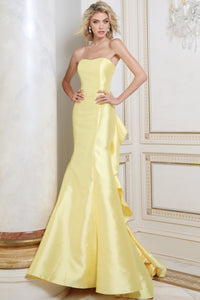 Jovani - 53235 - Strapless Mermaid Gown with Ruffle Back