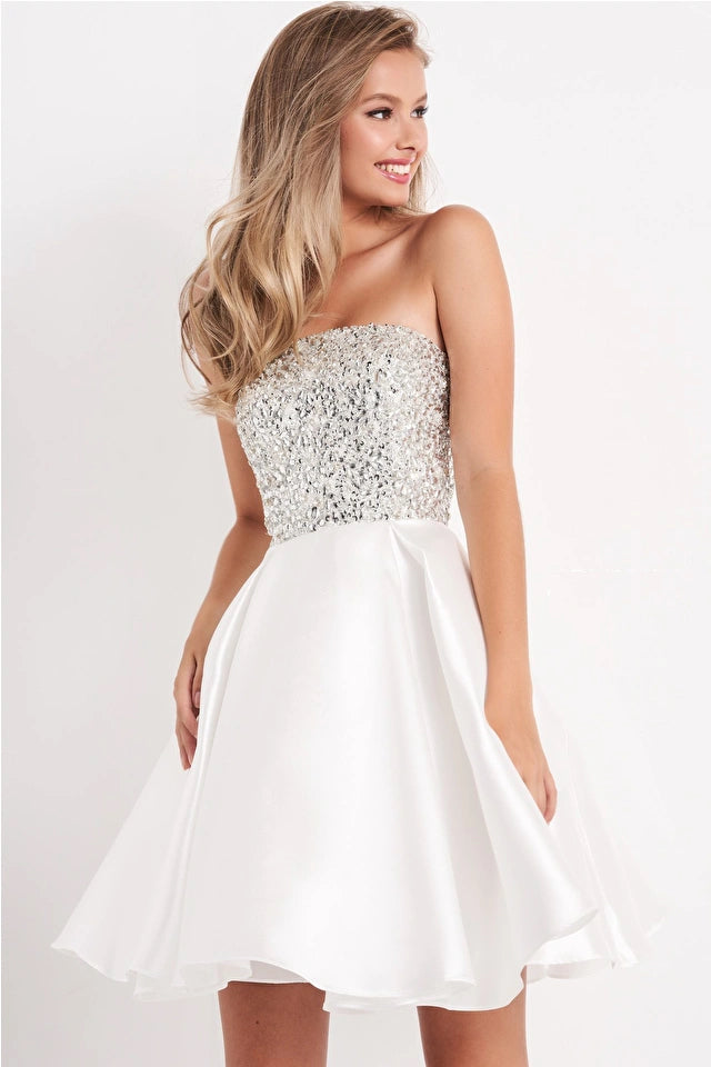 JOVANI - K00722 - Fit and Flare Strapless Dress