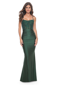 La Femme - 31857 - Long Ruched Jersey Prom Dress