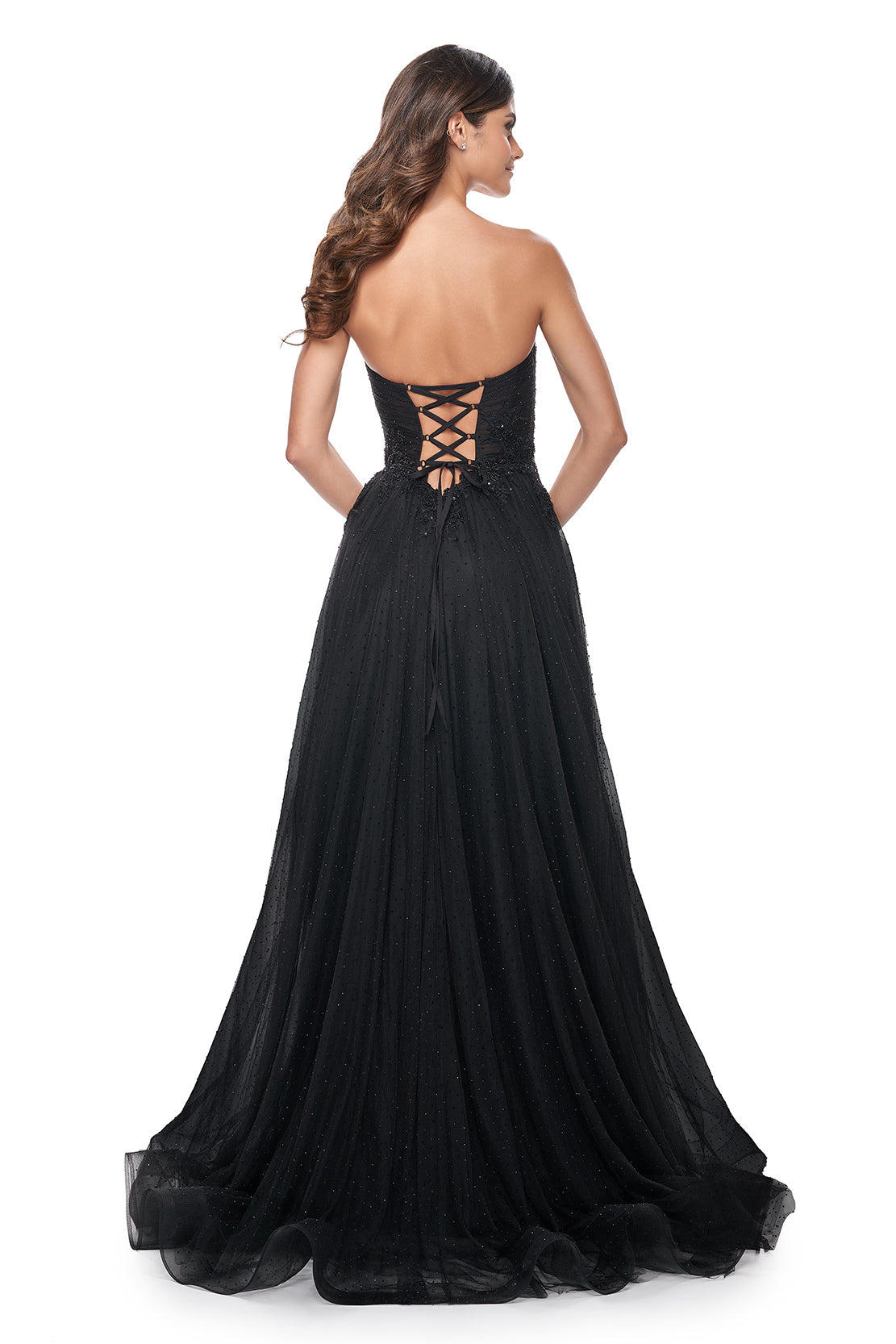 La Femme - 32005 - Sweetheart Strapless Rhinestone Prom Gown