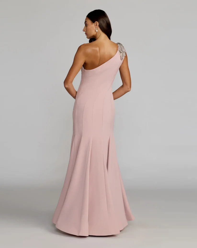 Mac Duggal - 11810 - One Shoulder Trumpet Gown with Flower Detail