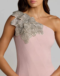 Mac Duggal - 11810 - One Shoulder Trumpet Gown with Flower Detail