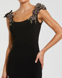 Mac Duggal - 11842 - Floral Strap Trumpet Evening Gown