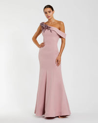 Mac Duggal - 11947 - Crepe Floral Beaded Off-the-Shoulder Mermaid Gown