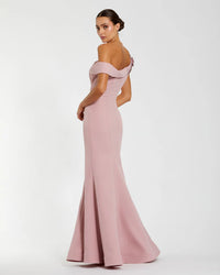 Mac Duggal - 11947 - Crepe Floral Beaded Off-the-Shoulder Mermaid Gown
