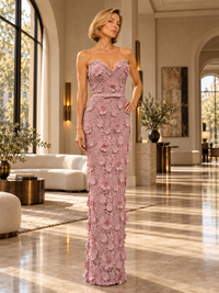 Madeline’s - Amiri - Strapless 3D Floral Gown