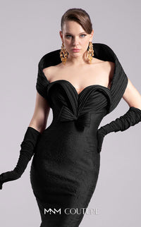 MNM Couture - F02901 - Sculpted Off-the-Shoulder Mermaid Gown