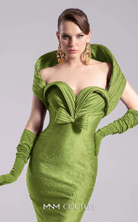 MNM Couture - F02901 - Sculpted Off-the-Shoulder Mermaid Gown