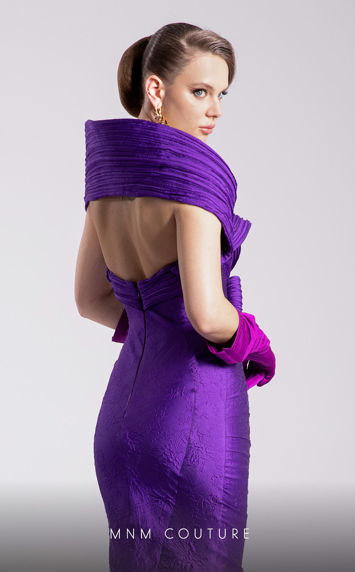 MNM Couture - F02901 - Sculpted Off-the-Shoulder Mermaid Gown