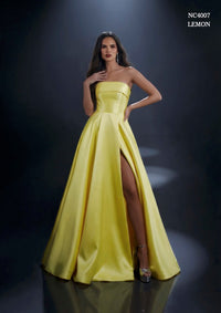 Nicoletta - NC4007 - Strapless A-Line Gown with Slit