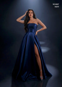 Nicoletta - NC4007 - Strapless A-Line Gown with Slit