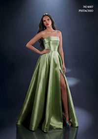 Nicoletta - NC4007 - Strapless A-Line Gown with Slit