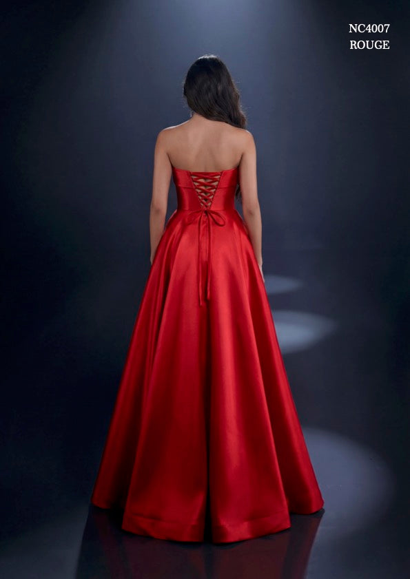 Nicoletta - NC4007 - Strapless A-Line Gown with Slit