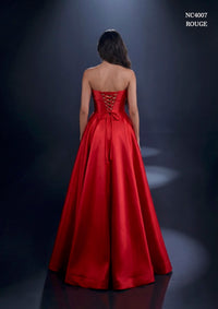 Nicoletta - NC4007 - Strapless A-Line Gown with Slit