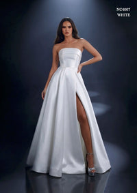 Nicoletta - NC4007 - Strapless A-Line Gown with Slit