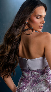 Nicoletta - NC4033 - Off-Shoulder Embellished Column Gown