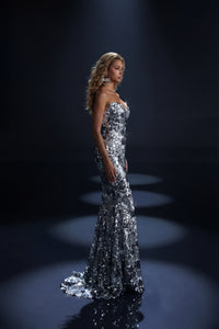 Nicoletta - NC4064 - Strapless Sequin Fitted Gown