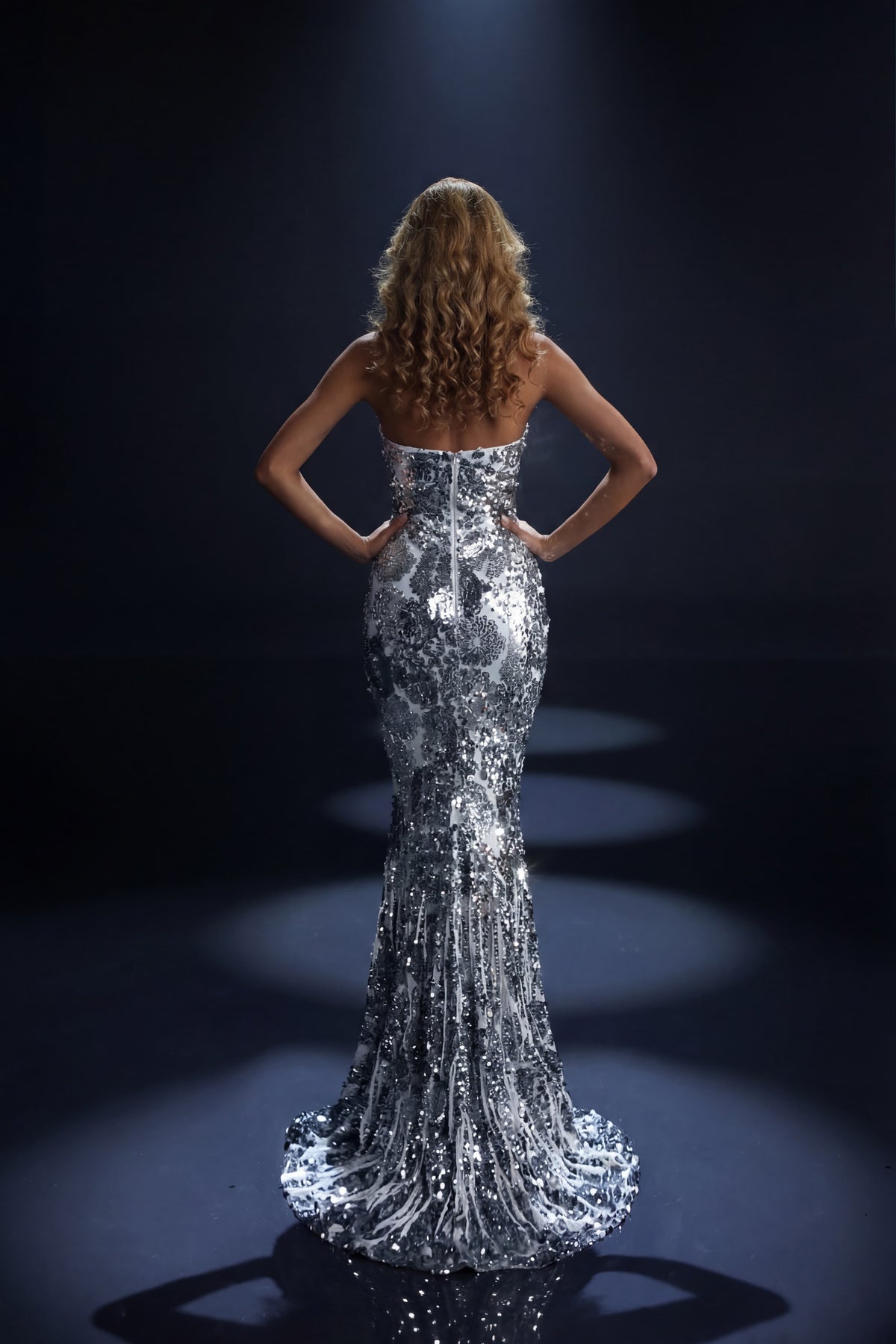 Nicoletta - NC4064 - Strapless Sequin Fitted Gown