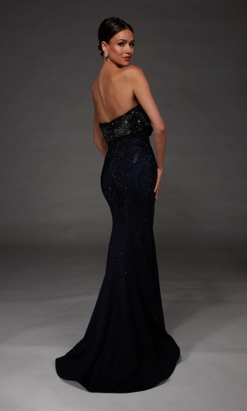 Paris Alyce - 55019 - Strapless Bow Detail Mermaid Gown
