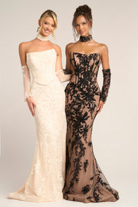 Portia & Scarlett - PS26005 - Strapless Embellished Gown