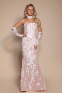 Portia & Scarlett - PS26005 - Strapless Embellished Gown