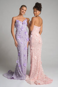 Portia & Scarlett - PS26019 - 3D Floral Appliqué Evening Gown