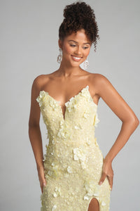 Portia & Scarlett - PS26019 - 3D Floral Appliqué Evening Gown