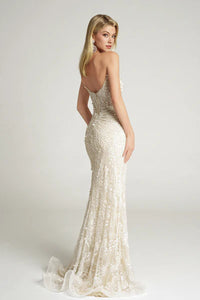 Portia & Scarlett - PS26052 - Strapless Embellished High-Slit Gown