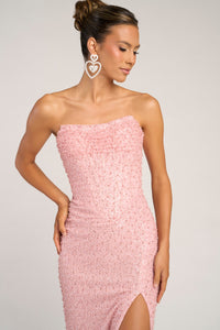 Portia & Scarlett - PS26309E - Strapless Beaded Gown with High Slit