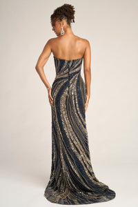 Portia & Scarlett - PS26412C - Strapless High-Slit Evening Gown
