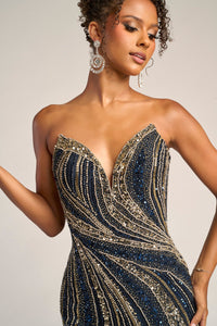 Portia & Scarlett - PS26412C - Strapless High-Slit Evening Gown