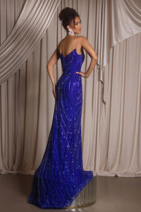 Portia & Scarlett - PS26412C - Strapless High-Slit Evening Gown