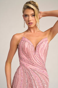 Portia & Scarlett - PS26412C - Strapless High-Slit Evening Gown