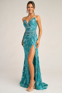 Portia&Scarlett - PS26413C - Embellished Strapless High-Slit Gown