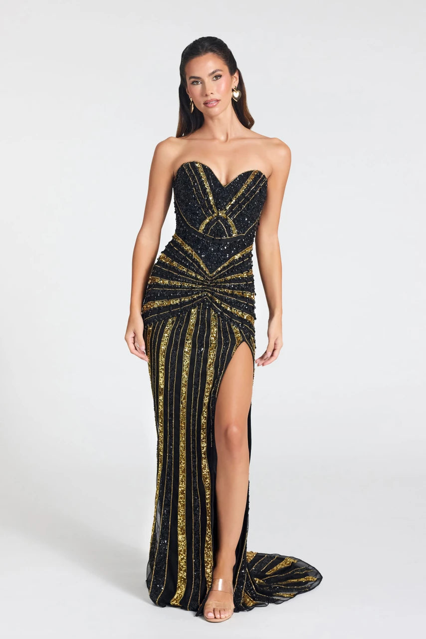 Portia & Scarlett - PS27010C - Strapless Sequin Embellished Gown