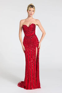 Portia & Scarlett - PS27010C - Strapless Sequin Embellished Gown