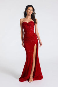 Portia & Scarlett - PS27140C - Strapless Sequin Fitted Gown