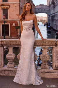 Sherri Hill - 57448 - Strapless Fitted Corset Gown