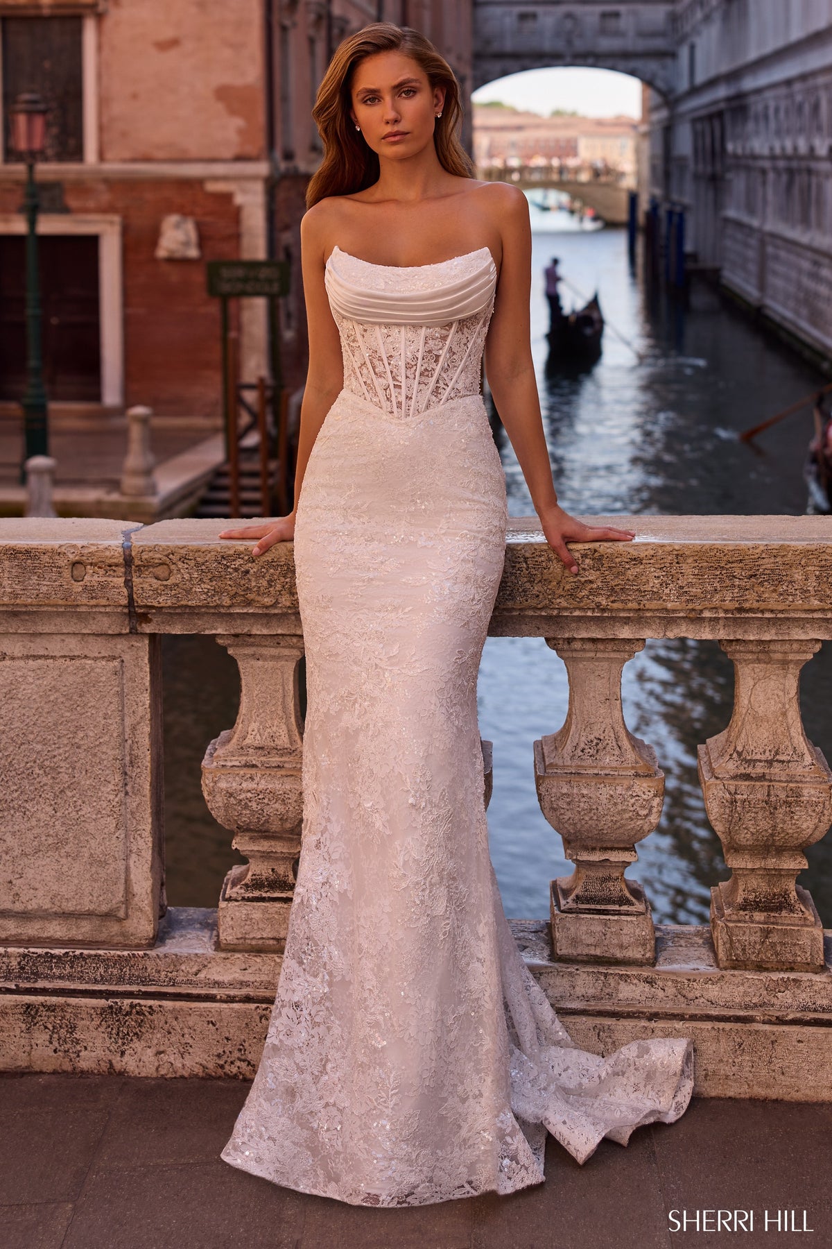 Sherri Hill - 57448 - Strapless Fitted Corset Gown Madeline's Boutique Boca Raton Sherri Hill - 57448 - Strapless Fitted Corset Gown Madeline's Boutique Boca Raton