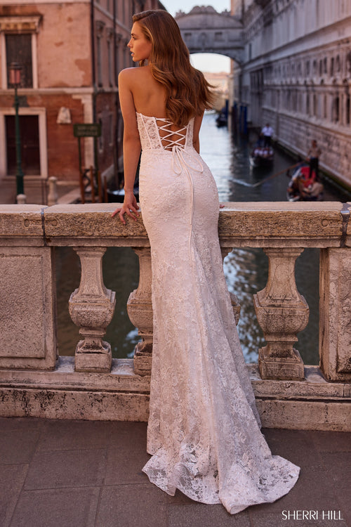 Sherri Hill - 57448 - Strapless Fitted Corset Gown