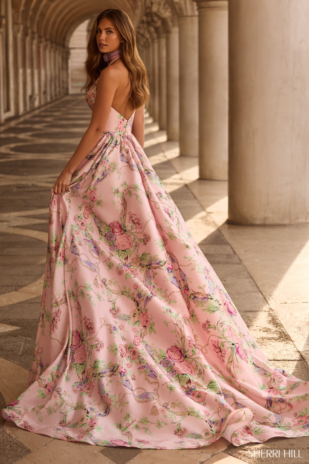 sherri hill lace halter dress - 57600 ecom_Lenght_Knee Lenght