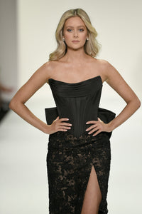 Sherri Hill - 57921 - Corset Lace Slit Evening Gown