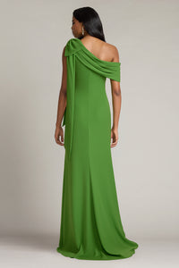 Tadashi Shoji - ALG18371L - One-Shoulder Draped Gown with Bow