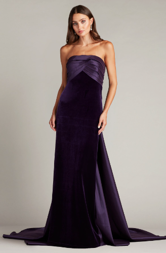tadashi shoji purple dress Nyssa Bishop Sleeve Dress