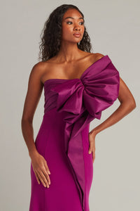 Tadashi Shoji - BOS26010L - Strapless Mermaid Gown with Sculptural Bow