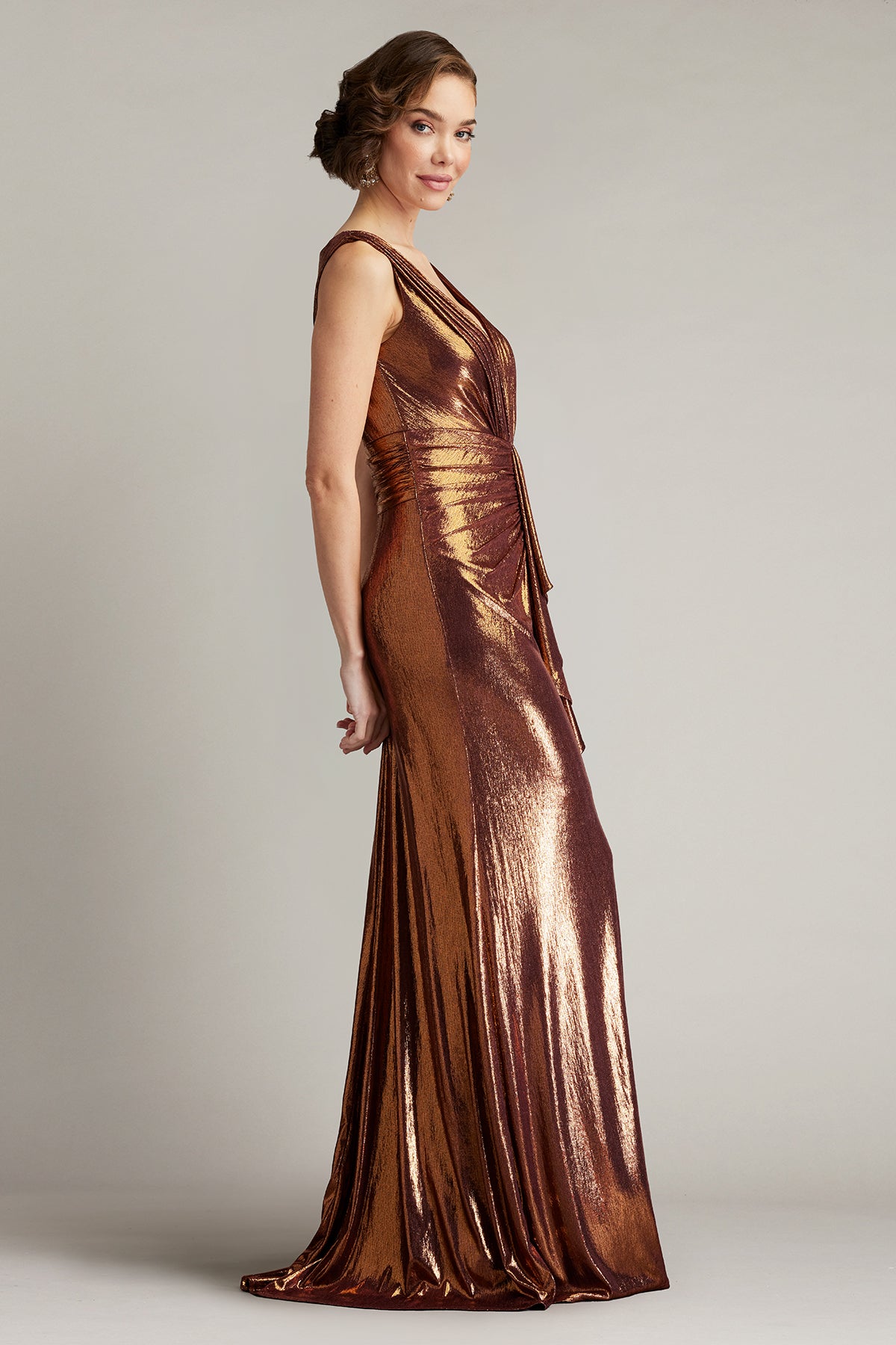 metallic copper dress Osiris - Copper, AU/UK 14 100% Polyester Style Number STD13736 Jovani S38095 Copper Metallic Couture