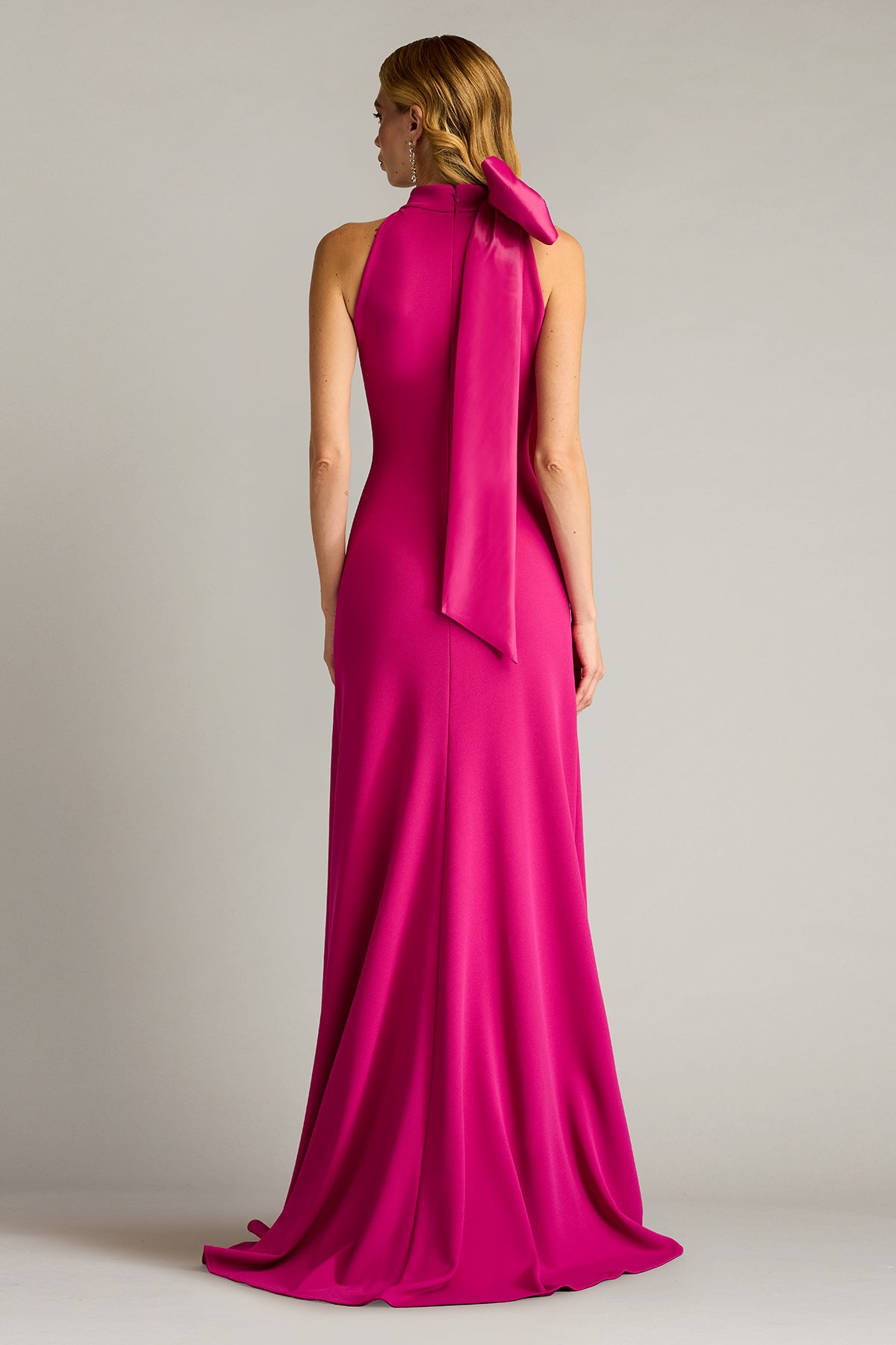 tadashi shoji halter dress Neshia Halter Lapel Gown