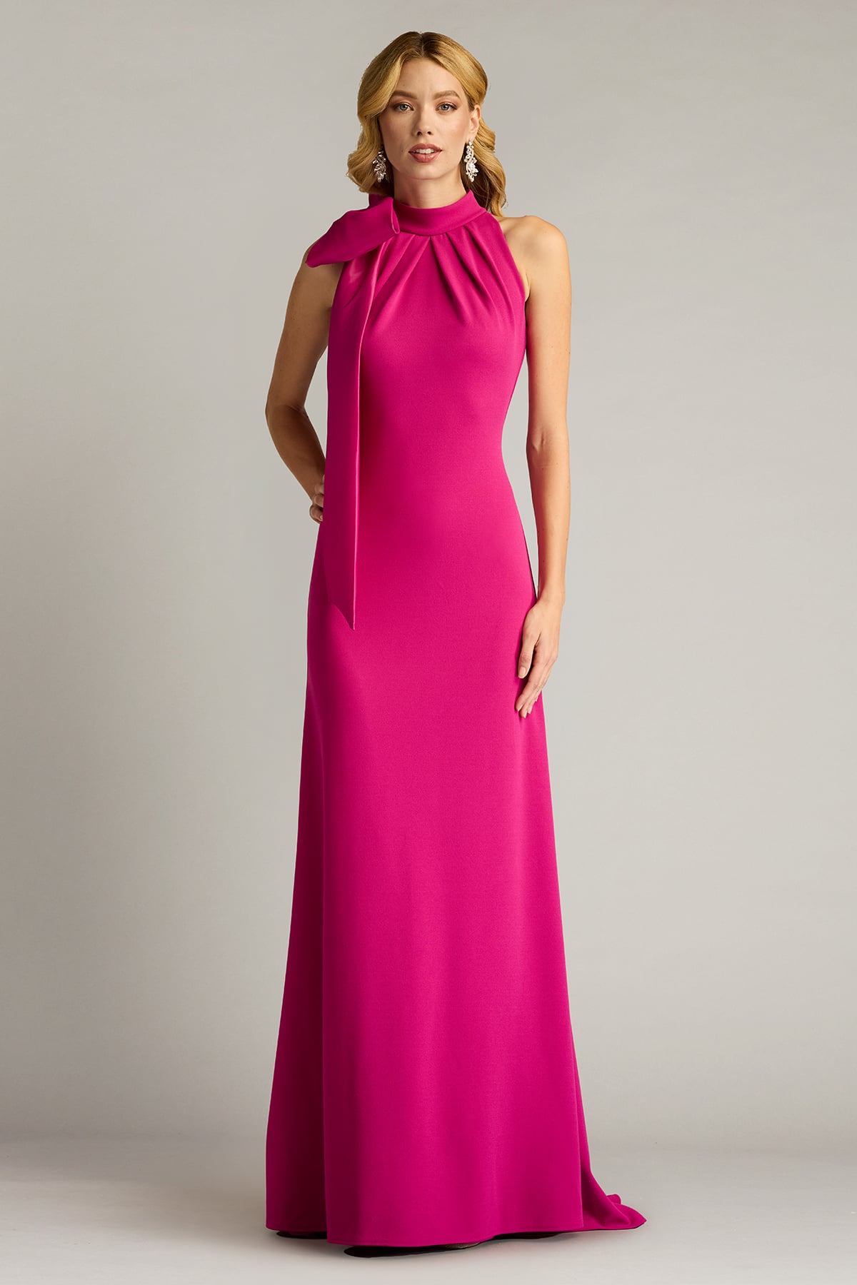tadashi shoji halter dress Sicily Pearl Trim Halter Gown Tadashi Shoji Official Online Boutique