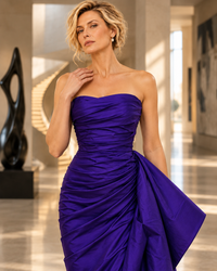 Tarik Ediz - 50868 - Strapless Draped Gown